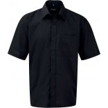 Chemise manches courtes homme Popeline Polycoton RU935M - Black