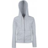 Sweat-shirt femme zippé capuche premium SC62118 - Heather Grey