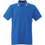 Polo homme manches courtes premium avec liseré SC63032 - Royal Blue / White