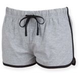 Short Femme Rétro SK069 - Heather Grey / Black