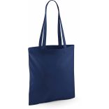 situation du Sac totebag coton à anses longues W101 - French Navy - 42 x 38 cm