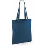 situation du Sac totebag coton à anses longues W101 - Petrol - 42 x 38 cm