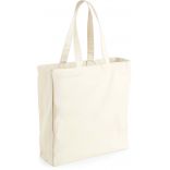 Sac toile coton Totebag shopping W108 - Natural - 42 x 39 x 14 cm