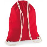 Gymsac en coton W110 - Classic Red - 37 x 46 cm de dos