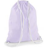 Gymsac en coton W110 - Lavender / White - 37 x 46 cm de dos