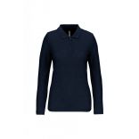 Polo manches longues femme Navy - 3XL