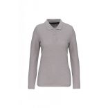 Polo manches longues femme Oxford Grey - S