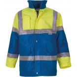 Veste contrastante haute visibilité Hi Vis Yellow / Royal Blue - S