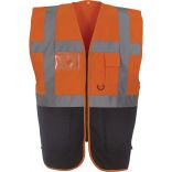 Gilet multifonction haute visibilité HVW801 - Hi Vis Orange / Black