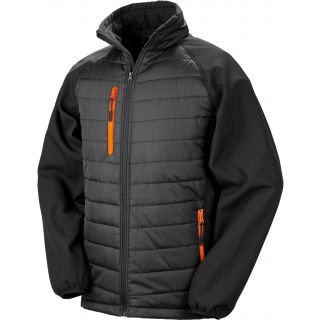 VESTE SOFTSHELL REMBOURRÉE BLACK COMPASS Black / Orange
