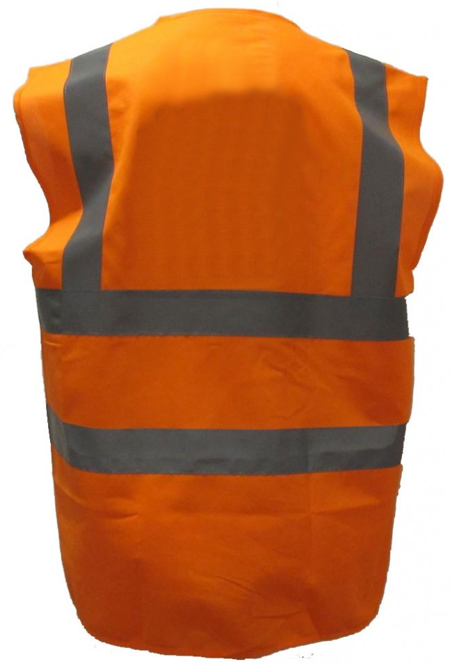 Gilet de sécurité - orange fluo - auto - moto - R201X